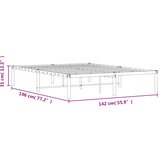 Metalni okvir za krevet bijeli 135x190 cm | shoptok.hr