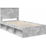  Krevetna konstrukcija s uzglavljem Betonska siva 100 x 200 cm | shoptok.hr