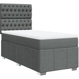  Krevet s oprugama i madracem tamnosivi 90 x 190 cm od tkanine | shoptok.hr