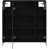  Kupaonski ormar s ogledalom Crni hrast 63,5 x 16 x 62,5 cm | shoptok.hr