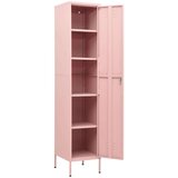 vidaXL Omara s ključavnico roza 35x46x180 cm jeklo | Shoptok.si