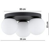 Brilagi Plafonska svetiljka MILO, 3xE27/60W/230V, prečnik 35 cm, crna | Eponuda.com