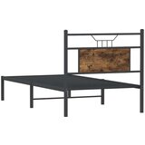 vidaXL Posteljni okvir brez vzmetnice hrast 75x190 cm inženirski les | Shoptok.si
