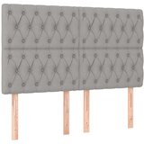 vidaXL Box spring posteljni z vzmetnico svetlo siv 140x190 cm blago | Shoptok.si