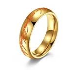 Prstan z napisom iz titanijevega jekla Gold 19 mm, (5000263754)