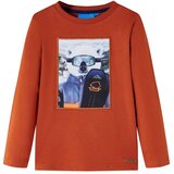  Dječja majica dugih rukava svijetla boja hrđe 140 | shoptok.hr