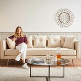 Bessagi Home velika Zofa Luis, Bež, Žamet | Shoptok.si