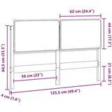  Tapecirani uzglavlje Prirodna i svijetlo siva 120 cm | shoptok.hr
