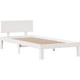  Okvir kreveta s uzglavljem bijeli 100x200cm od masivne borovine | shoptok.hr
