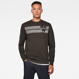 G-star Sweatshirt - Logo Blocked r sw l\s dark brown | Shoptok.si