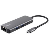 Trust Dalyx - 6-in-1 USB-C Multi-Port Adapter, 1000 Mbit /s (silver) | shoptok.hr