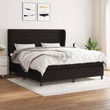  S oprugama i madracem crni 160x200 cm od tkanine | shoptok.hr