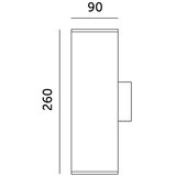  Spoljašnje zidno svetlo 2xGU10/35W/230V IP54, četvrtasto, crno | Eponuda.com