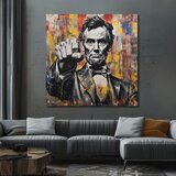 Image ABRAHAM LINCOLN - Moć istorije | 100% originalna akrilna boja