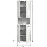 XXXL Visoka Omara Ice, S 4 Vrati V Beli Barvi | Shoptok.si
