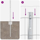 vidaXL Euro Ograja Set Set od 2 Galvanizirani čelik 25 x 0.8 m | shoptok.hr