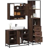 vidaXL 3-dijelni set kupaonskog namještaja boja smeđeg hrasta drveni | shoptok.hr