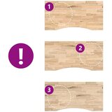  Ploča za radni stol 100x50x2,5cm netretirane masivne hrastovine | shoptok.hr
