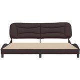 vidaXL okvir za krevet s uzglavljem tamnosmeđi 200x200 cm od tkanine | shoptok.hr