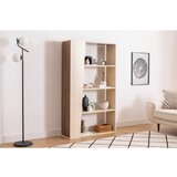 Hanah home clark walnutbeige bookshelf Cene