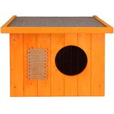springos Lesena hišica za mačke za prostor 49,5 x 58 x 36 cm – Izolirana hišica z grebalom, (21738973) | Shoptok.si
