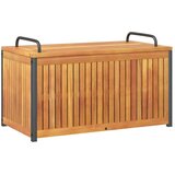 vidaXL zunanja škatla za blazine 85x45x45/53 cm akacijev les in jeklo | Shoptok.si