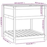  Sadilica s policom boja meda 82,5x82,5x81cm od masivne borovine | shoptok.hr