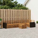  Set vanjskih sofa 7 kom. Prirodna Poliester | shoptok.hr