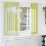 vidaXL Voile zavese z vponkami 2 kosa jabolčno zelene barve 140x175 cm cene
