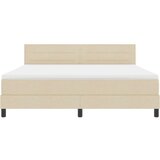  Postelja z vzmetnico z vzmetnico krema 180 x 200 cm blago, (5000126152) Slike
