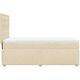  Krevet s oprugama i madracem krem 100 x 200 cm od tkanine | shoptok.hr