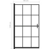 Pregrada za tuš ESG 80 x 140 cm crna | shoptok.hr