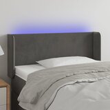  LED uzglavlje tamnosivo 103x16x78/88 cm baršunasto | shoptok.hr