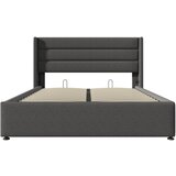 Lumor Postelja iz lanu z letvenim dnom – 140x200 cm – siva, (22151334) | Shoptok.si
