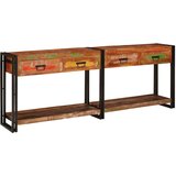 vidaXL Konzolne mizice s predalom s polico Drugo 2 pcs večbarvno Trden predelan les | Shoptok.si