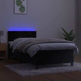  box spring s madracem LED crni 90x190 cm baršun | shoptok.hr