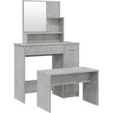  Set toaletni stolić siva boja betona 86,5x35x136 cm | shoptok.hr