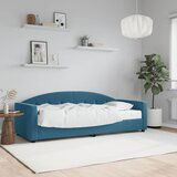 The Living Store Dnevna postelja z vzmetnico modra 80x200 cm žamet - Dnevna Postelja Z Vzmetnico, (21492541) | Shoptok.si