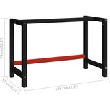 Okvir za radni stol metalni 120 x 57 x 79 cm crno-crveni | shoptok.hr