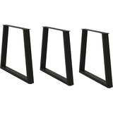  Noge za blagovaonski stol V-oblik 3 kom Crne 80 x (72-73,3) cm Čelik | shoptok.hr