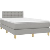  Krevet s oprugama i madracem svjetlosivi 120x190 cm od tkanine | shoptok.hr