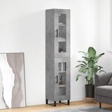 vidaXL Visoka omara betonsko siva 34,5x34x180 cm inženirski les | Shoptok.si