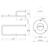 Sapho Zidna ručka za kupaonicu od nehrđajućeg čelika 52 cm Handicap Left – | shoptok.hr