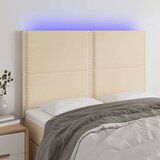  Posteljno vzglavje krem 144x5x118/128 cm blago, (20736785) | Shoptok.si