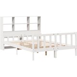  Krevet s regalom z knjige bez madraca bijeli 160x200cm borovina | shoptok.hr