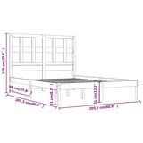  Okvir za krevet od masivne borovine sivi 200 x 200 cm | shoptok.hr