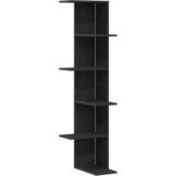 Police za kutne zidne s policom Crni hrast 36.5 x 36.5 x 140 cm | shoptok.hr