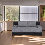P & B ZOFA S POSTELJNO FUNKCIJO, siva, črna tekstil, leseni material | Shoptok.si
