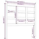  Uzglavlje za krevet bijelo 95 5x4x100 cm od masivne borovine | shoptok.hr