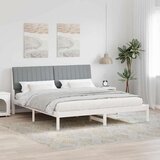 vidaXL Konstrukcija postelje z vzglavjem Svetlo siva 180 x 200 cm | Shoptok.si